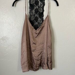 Silk Camisole with Lace Back